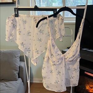Victoria's Secret White Floral Pajama Set